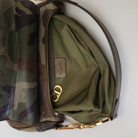 Y2K Rare Dior Camouflage Saddlebag - Picture 11 of 16